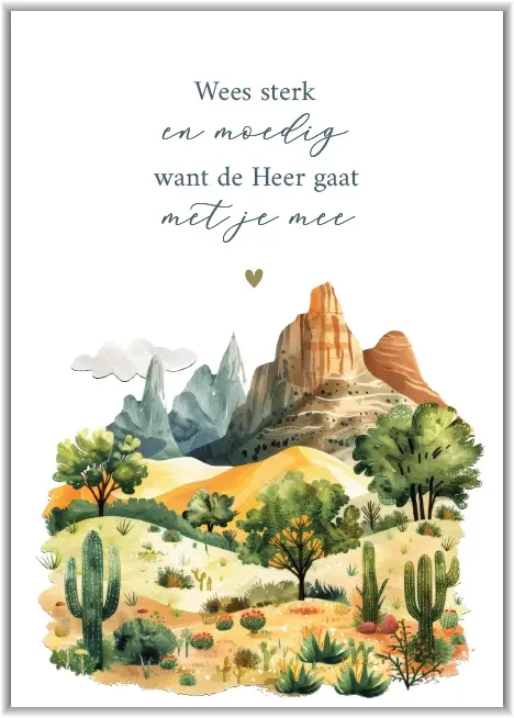 Enkele kaart: Wees sterk en moedig