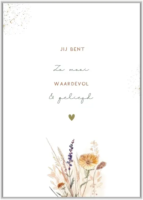 Enkele kaart: Jij bent zo mooi