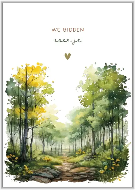 Enkele kaart: We bidden voor je