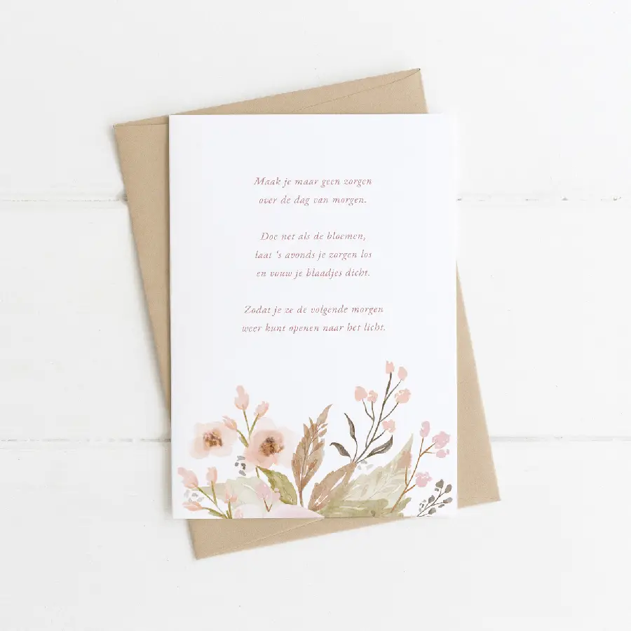 Enkele kaart: Maak je maar geen zorgen