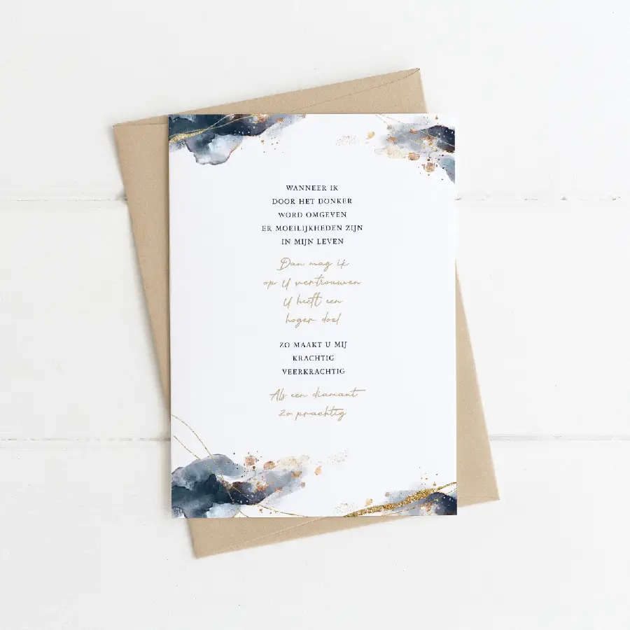 Enkele kaart: Wanneer ik door het donker