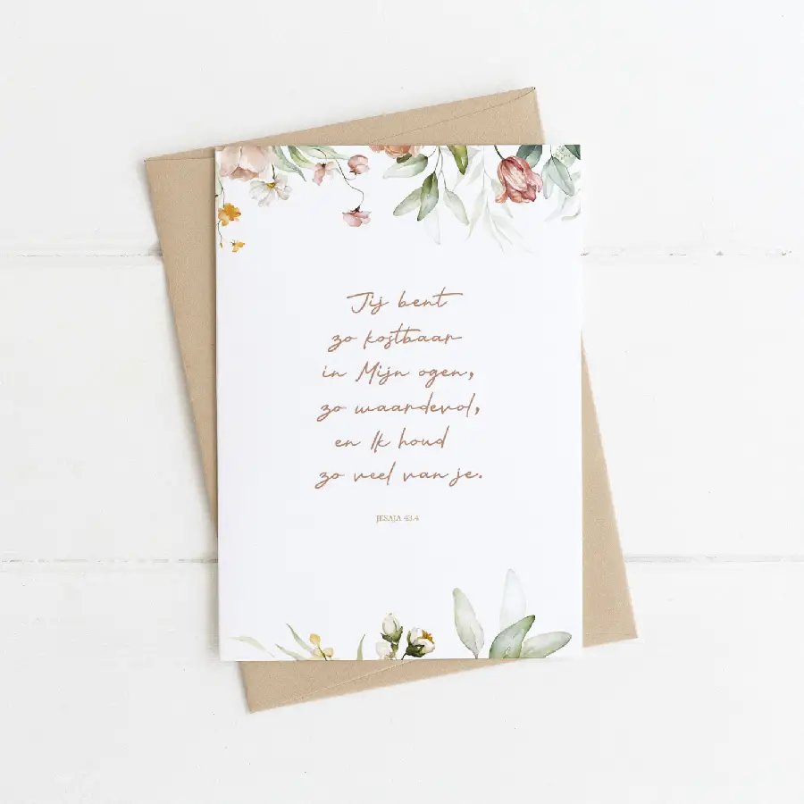 Enkele kaart: Jij bent zo kostbaar