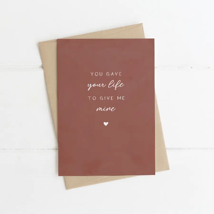 Enkele kaart: You gave your live to give