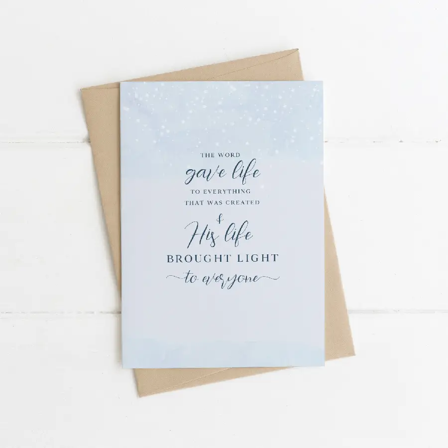 Enkele kaart: The word gave life