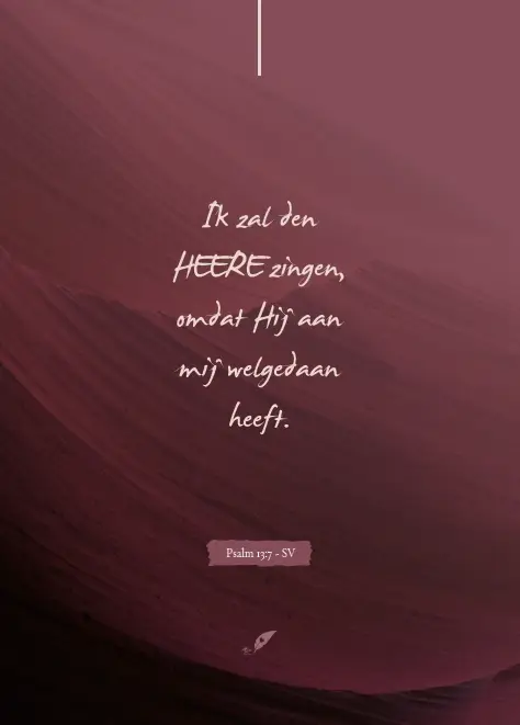 Enkele kaart: Ik zal den HEERE zingen