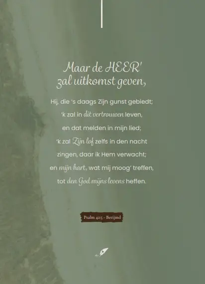 Enkele kaart: Maar de HEER' zal uitkomst