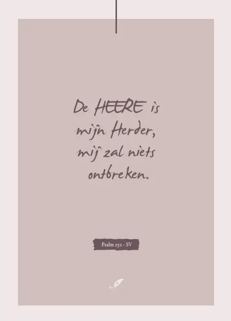 Enkele kaart: De HEERE is mijn Herder