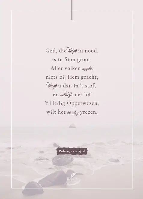 Enkele kaart: God, die helpt in nood