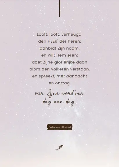 Enkele kaart: Looft, looft verheugd