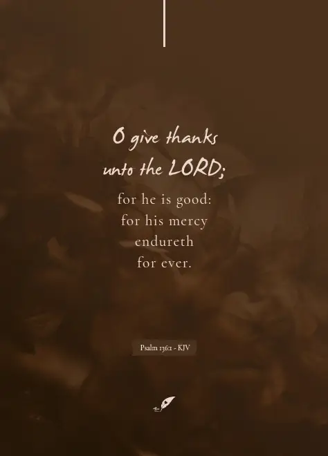 Enkele kaart:O give thanks unto the LORD