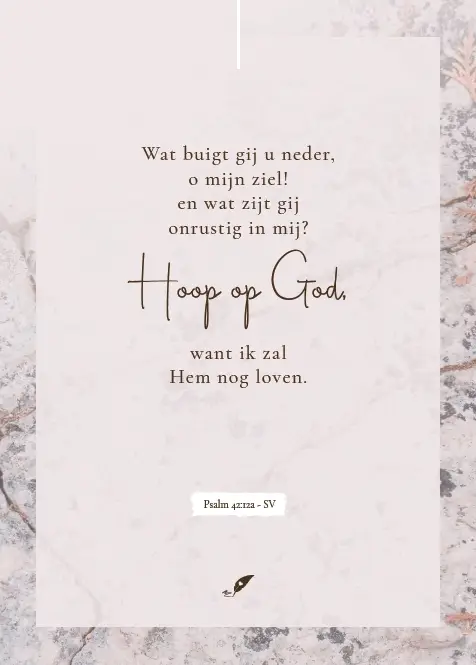 Enkele kaart: Wat buigt gij u neder