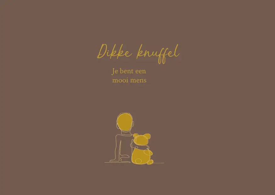 Enkele kaart: Dikke knuffel