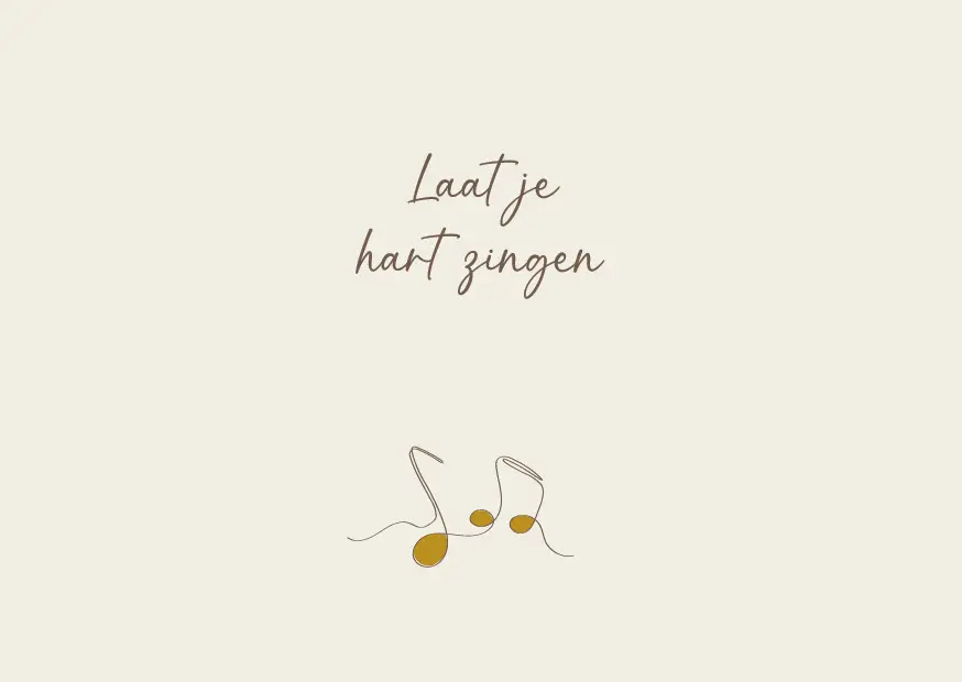 Enkele kaart: Laat je hart zingen