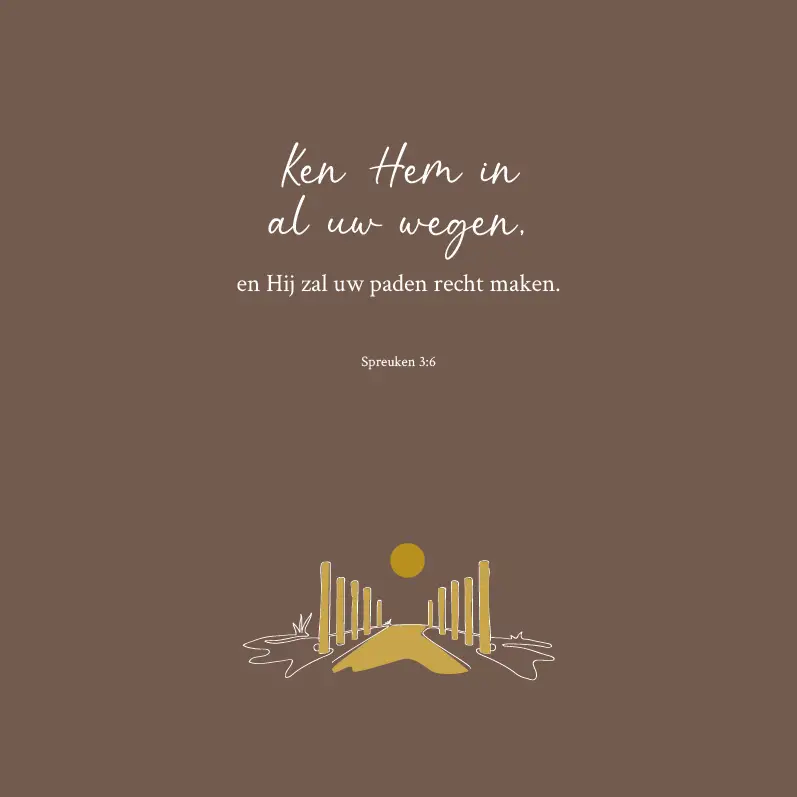 Enkele kaart: Ken Hem in al uw wegen