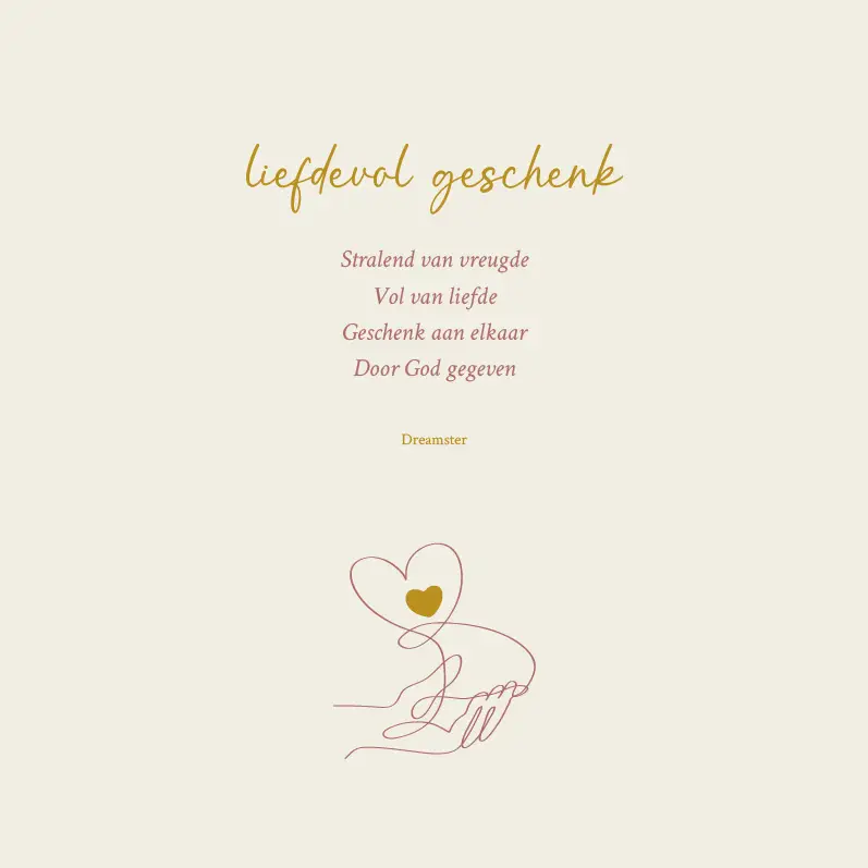 Enkele kaart: Liefdevol geschenk