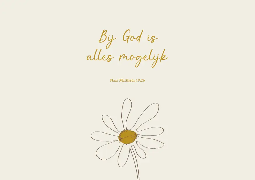 Enkele kaart: Bij God is alles mogelijk