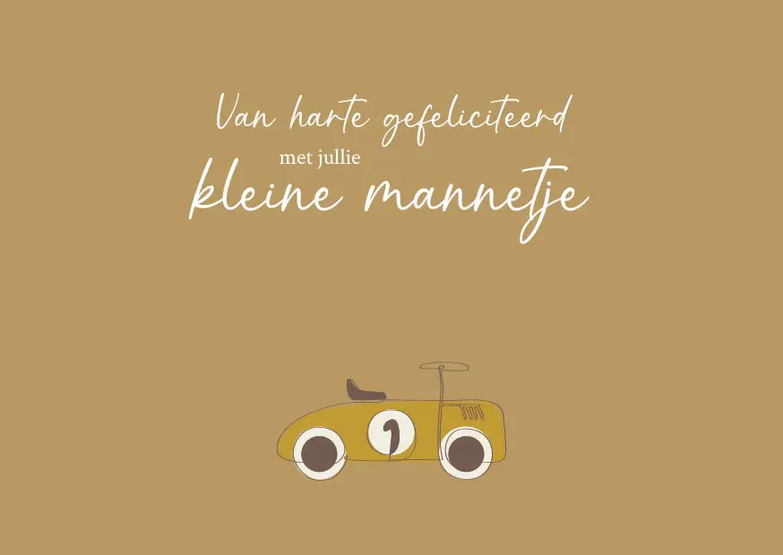 Gefeliciteerd met jullie kleine mannetje
