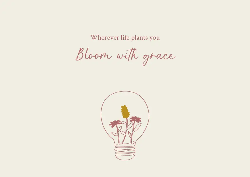 Enkele kaart: Bloom with grace