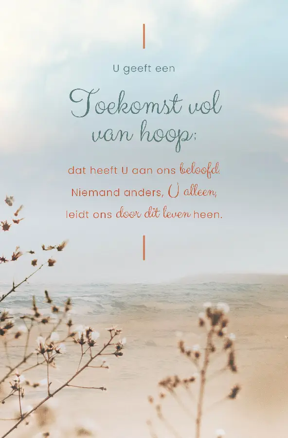 Canvas op hout: U geeft een toekomst vol