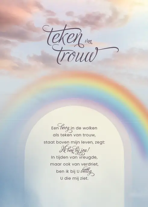 Canvas op hout: Teken van Trouw