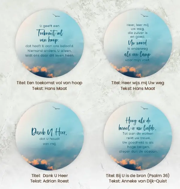 Onderzetters: Rond blauw Sela