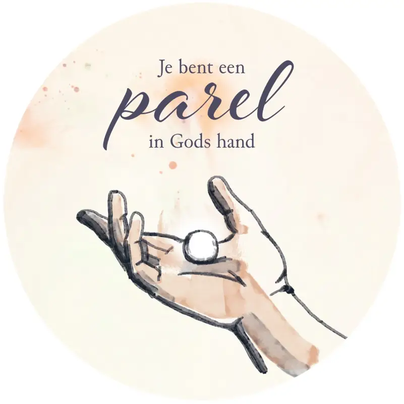 Muurcirkel: Je bent een parel (25cm)