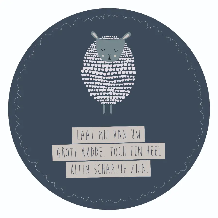 Muurcirkel: Schaapje grote kudde (25cm)