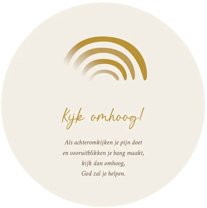 Muurcirkel:Kijk omhoog muurcirkel 25 cm