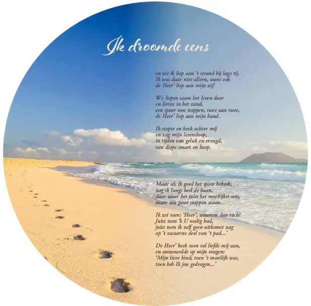 Muurcirkel Voetstappen in het zand