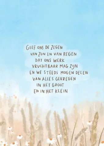 Kaartje A7: Geef ons de zegen