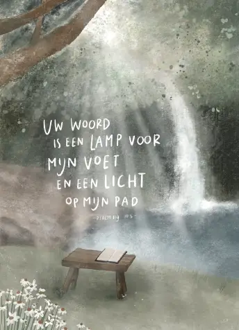 Kaartje A7: Uw Woord is een lamp