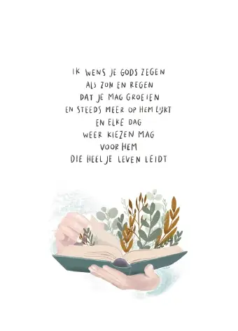 Kaartje A7: Ik wens je Gods zegen