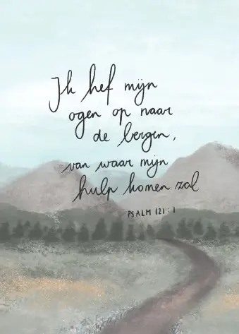 Kaartje A7: Ik hef mijn ogen op