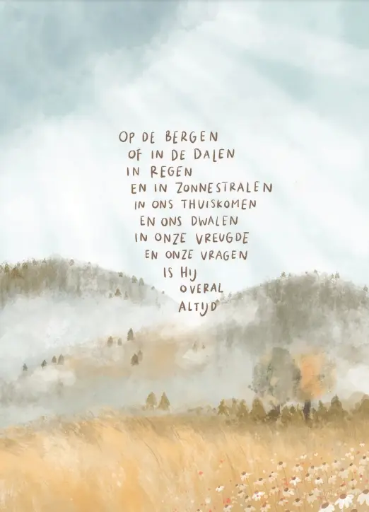 Enkele kaart: Op bergen of in dalen