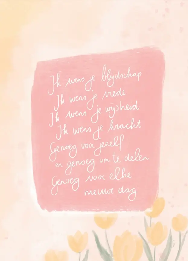 Enkele kaart: Ik wens je blijdschap