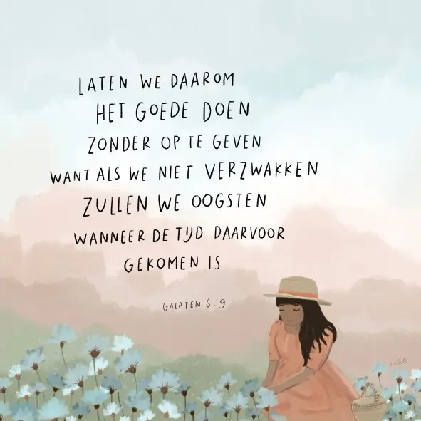 Enkele kaart: Laten we daarom het goede