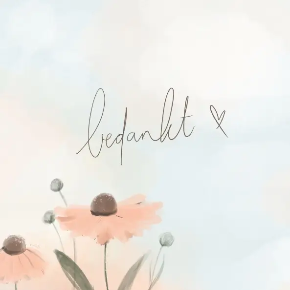 Vierkante kaart: Bedankt