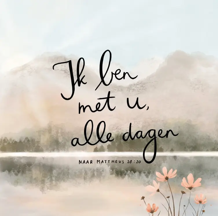 Enkele kaart: Ik ben met u, alle dagen