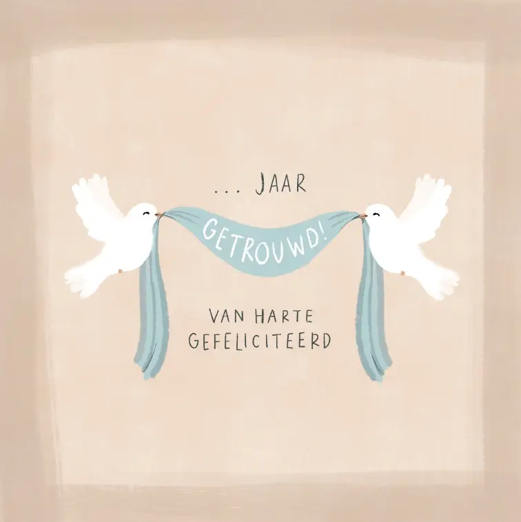 Enkele kaart: Huwelijksjubileum