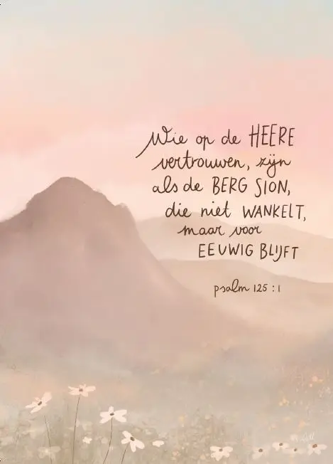 Kaart: Wie op de Heere vertrouwen