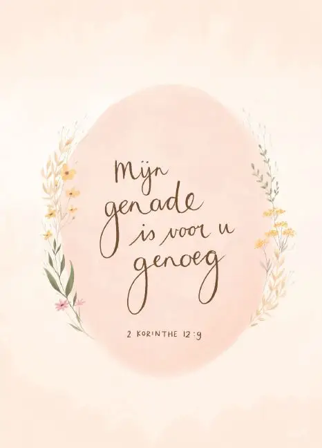 Kaart: Mijn genade is voor U genoeg