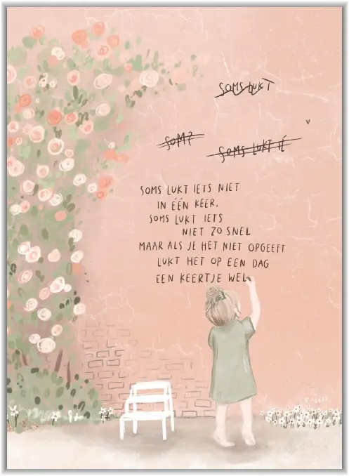 Enkele kaart: Soms lukt iets niet