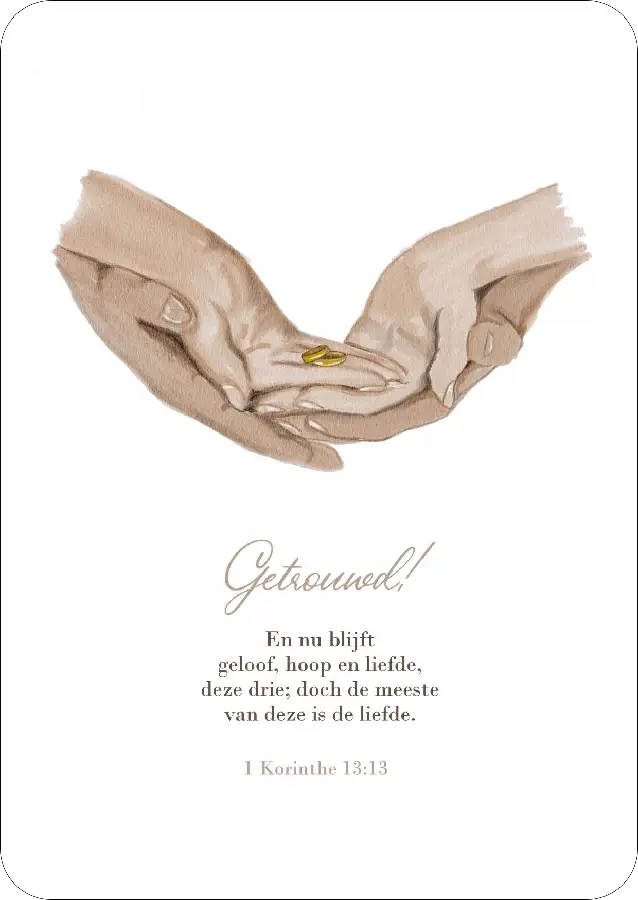 Enkele kaart: Getrouwd