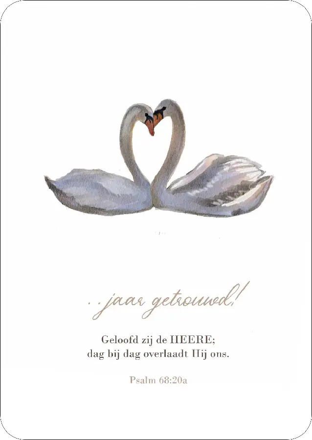 Enkele kaart: Huwelijksjubileum