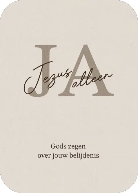 Kaart: Ja Jezus alleen