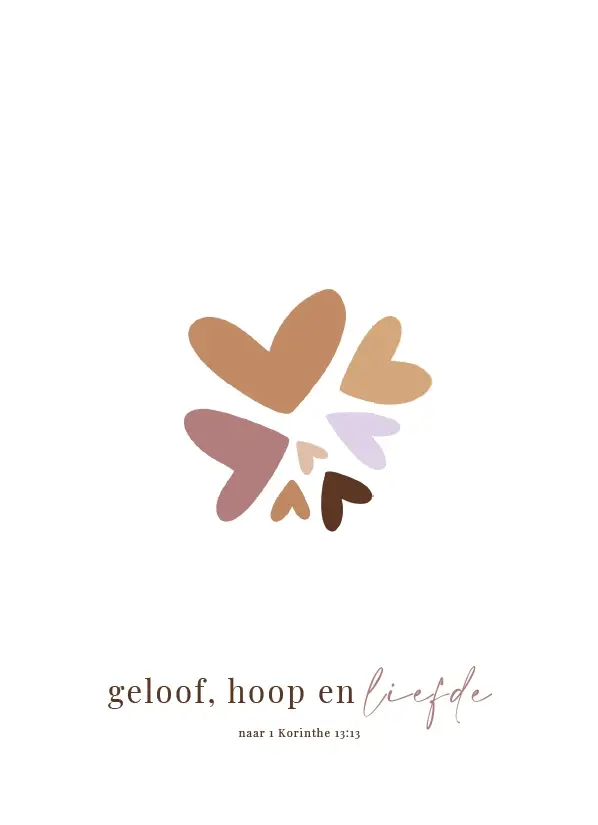 Enkele kaart: Geloof, hoop en liefde