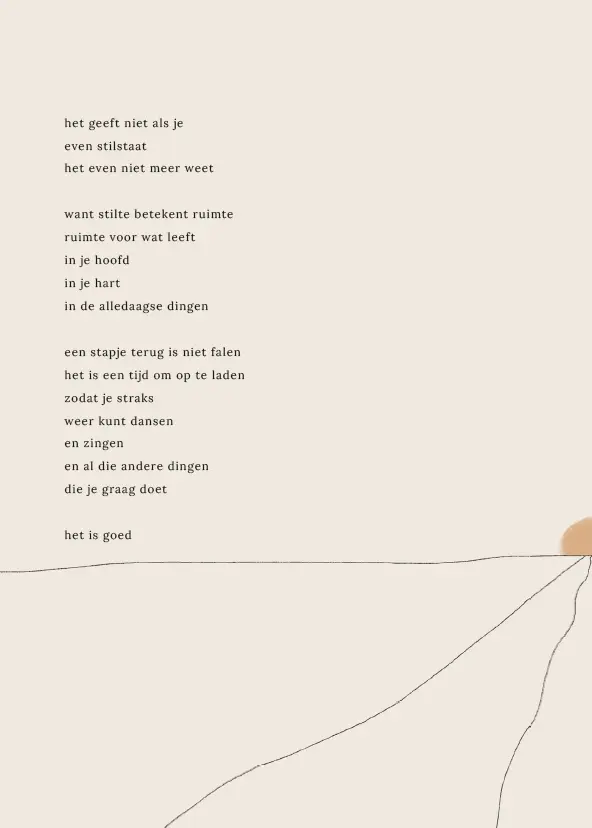 Enkele kaart: Het geeft niet