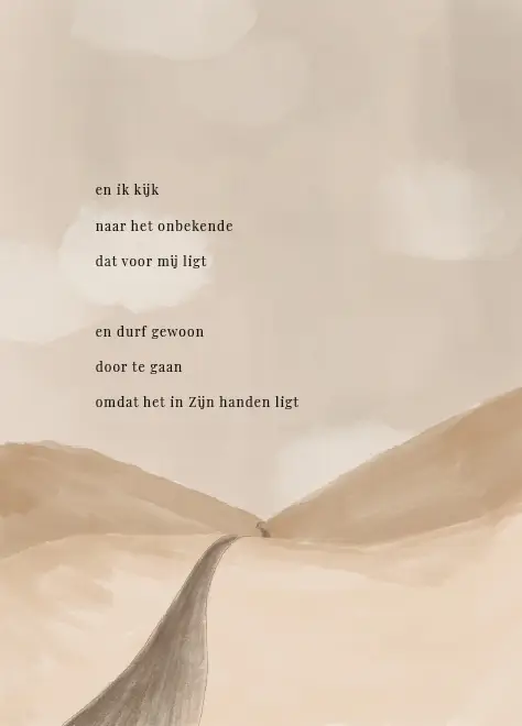 Enkele kaart: En ik kijk naar het onbeke