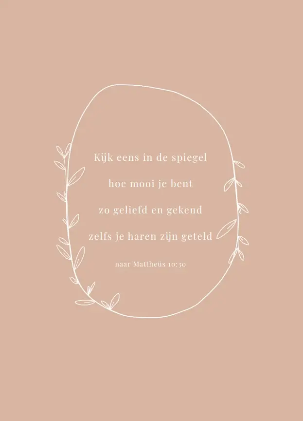 Enkele kaart: Kijk eens in de spiegel