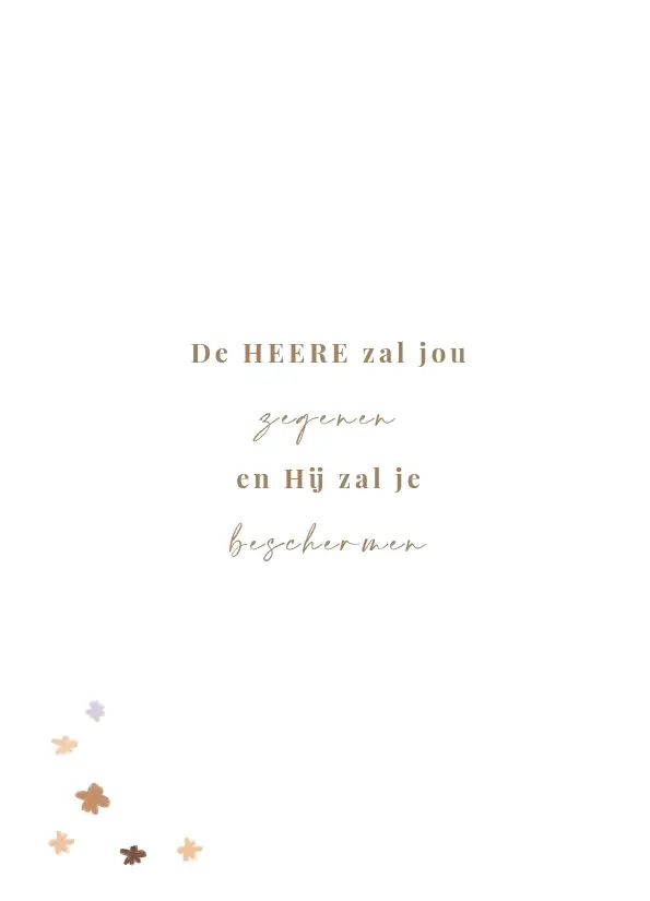 Enkele kaart: De HEERE zal jou zegenen